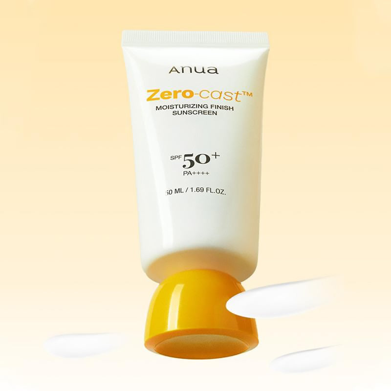 ANUA - Zero-Cast Moisturizing Finish Sunscreen - Crème solaire hydratante SPF50 - 50ml