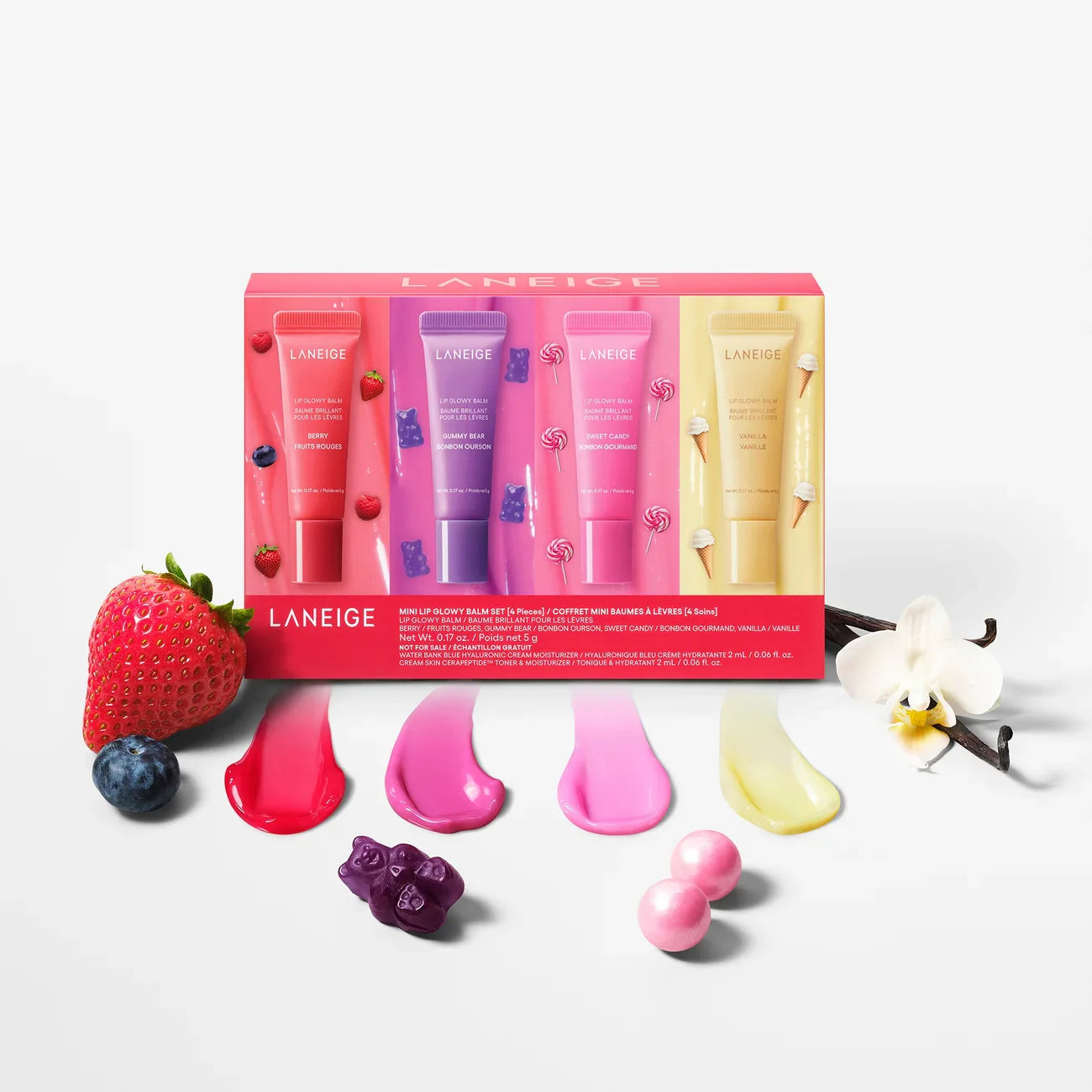 LANEIGE - Mini Lip Glowy Balm Set ( 4pcs mini )