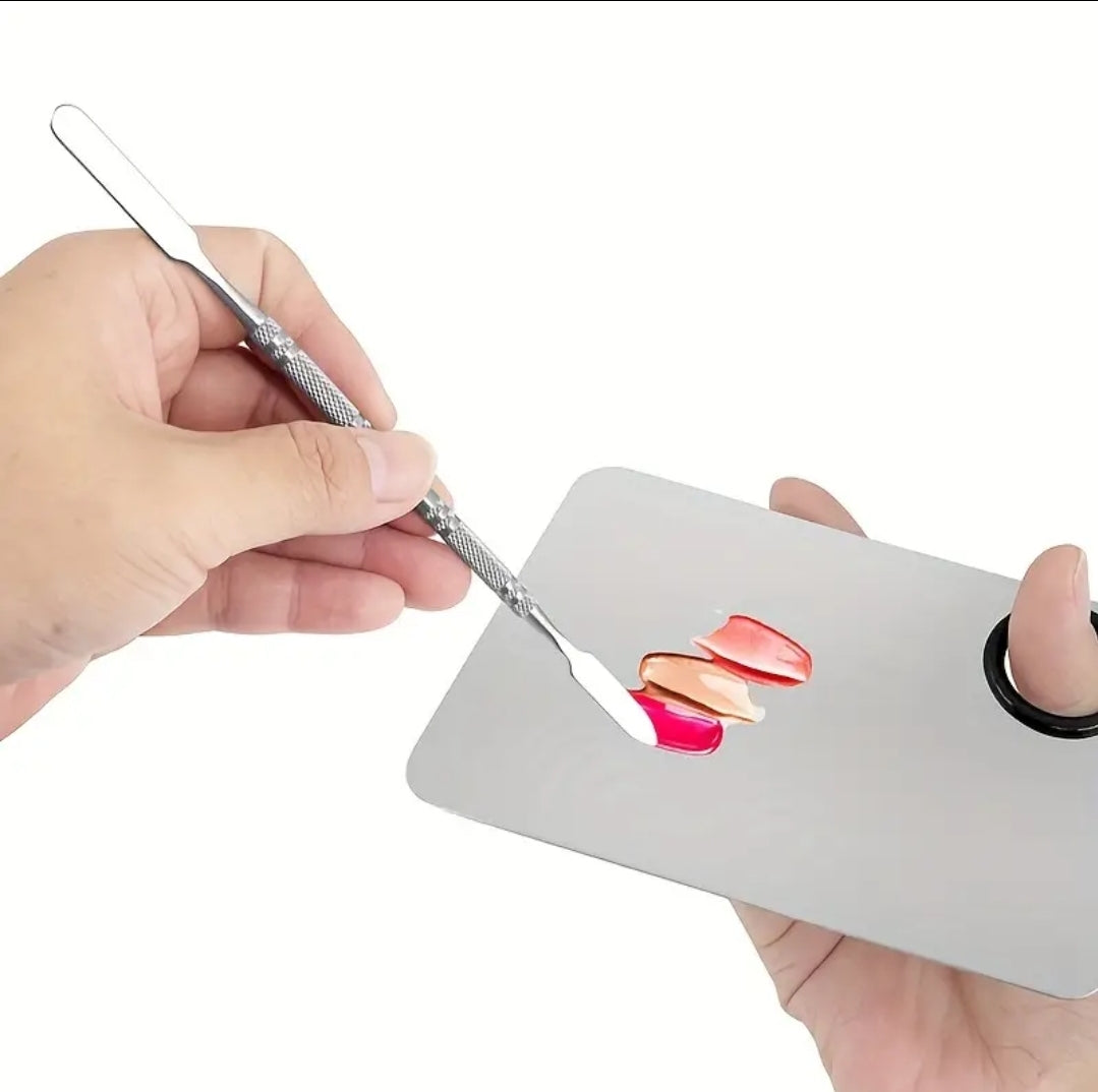 POPPIN - Palette de Mélange en Acier inoxydable + Spatule