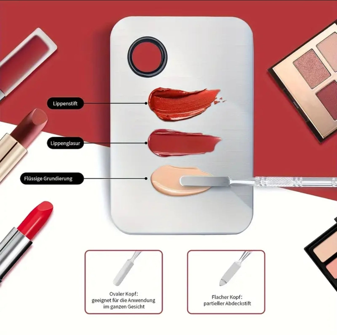 POPPIN - Palette de Mélange en Acier inoxydable + Spatule