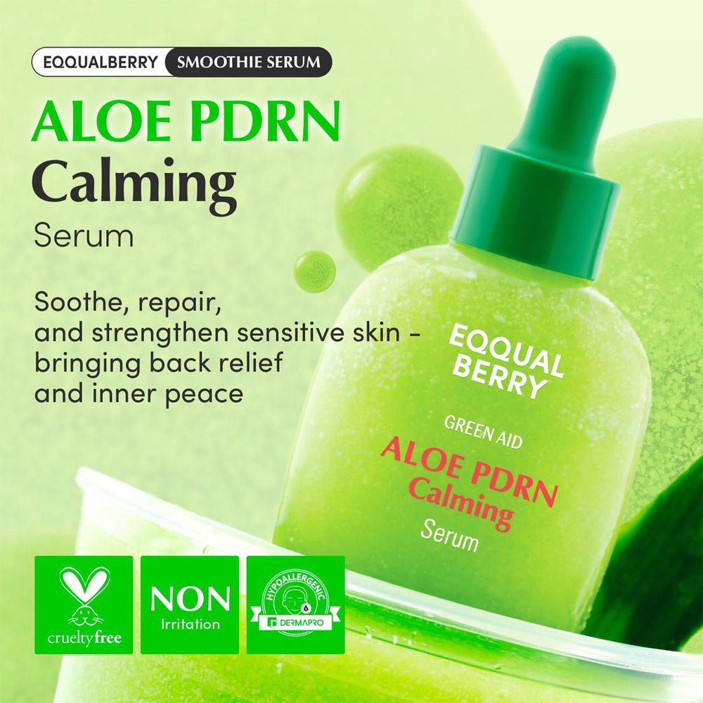 EQQUALBERRY - Green Acid Aloe PDRN Calming Serum - 30ml