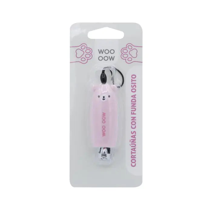 WOO OOW - Coupe-ongles avec étui en forme d'ours en peluche