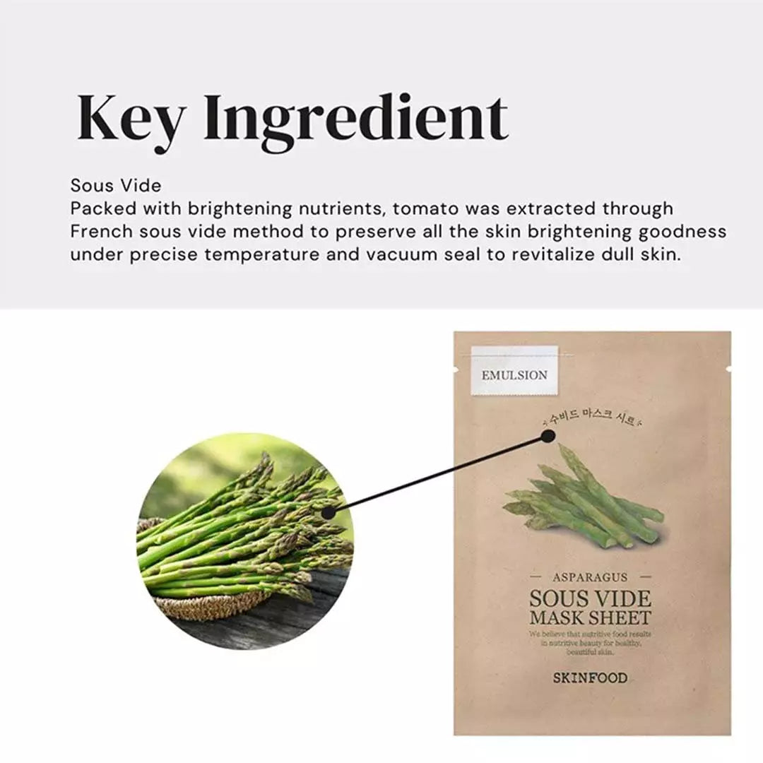 SKINFOOD - Sous Vide Mask Sheet - réf Asparagus