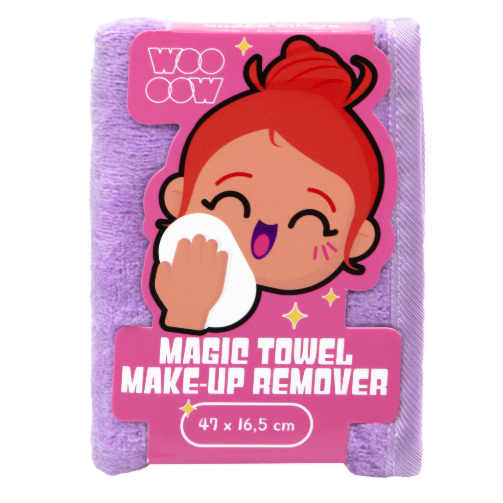 WOO OOW - Magic Towel, Serviette magique démaquillante ultra douce - réf Purple