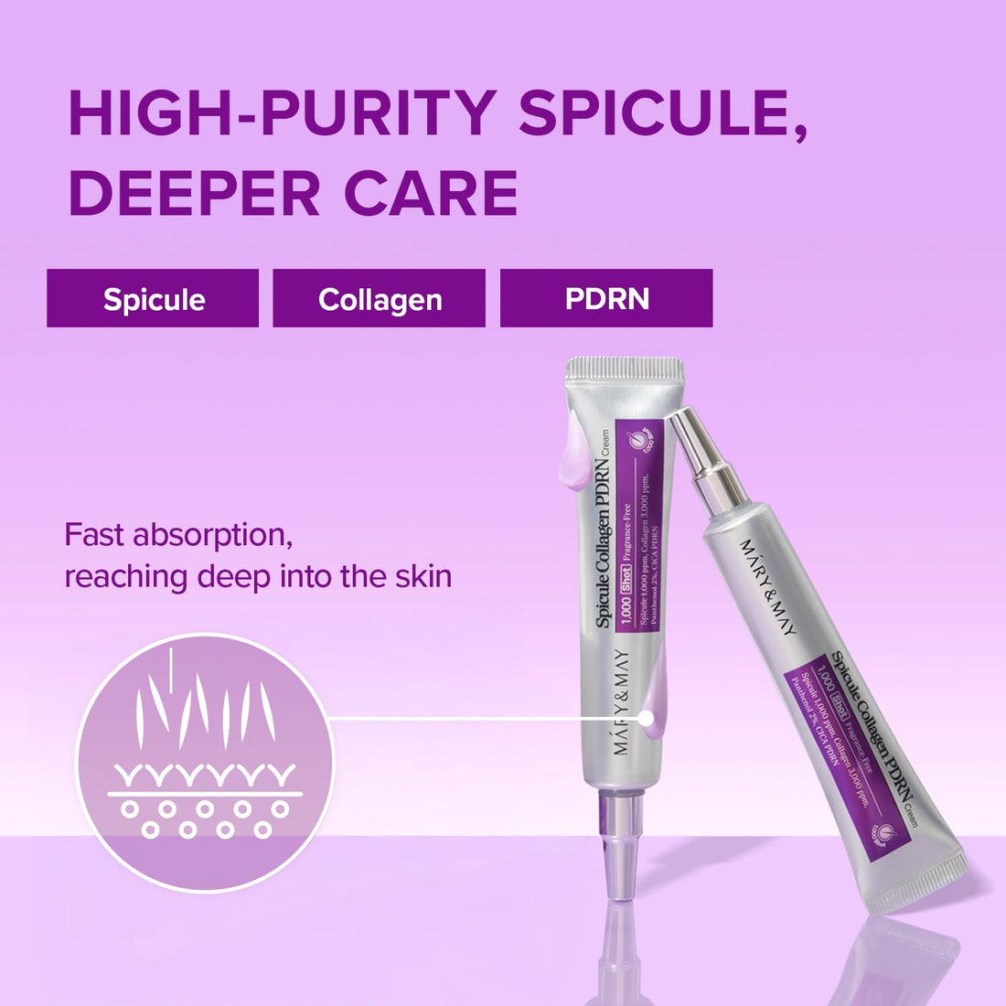 MARY & MAY - Spicule Collagen PDRN Cream - 15g