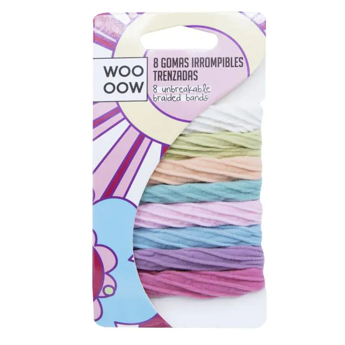 WOO OOW - Set 8 Élastiques Tressés Incassables