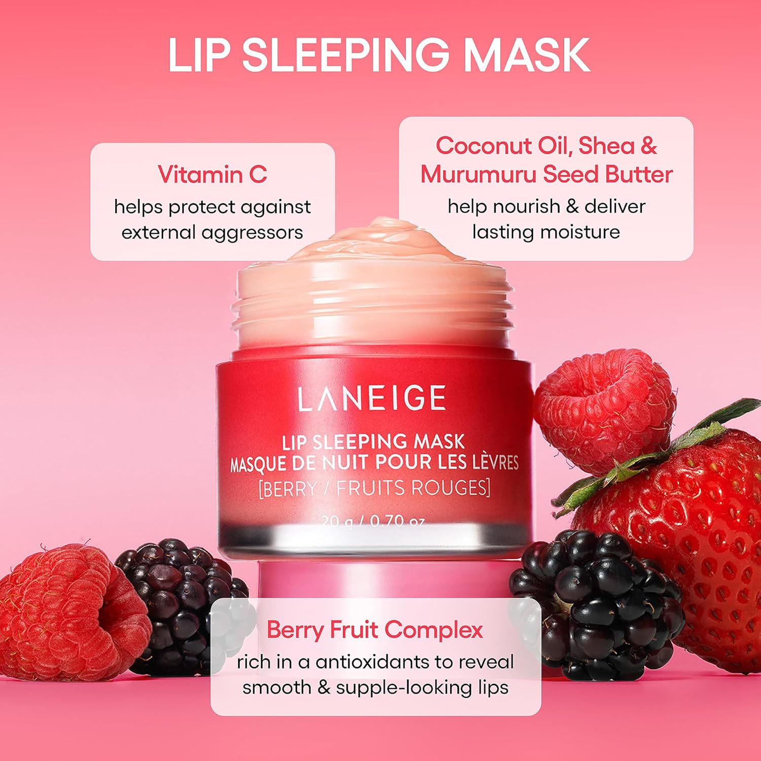 LANEIGE - Laneige Lip Sleeping Mask - réf Cotton Candy 20g