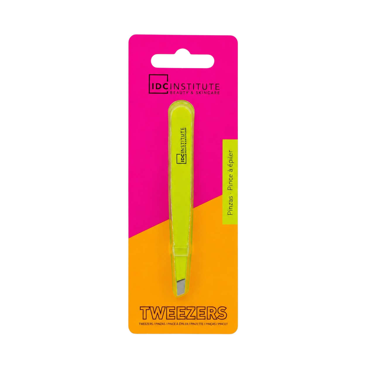 IDC INSTITUTE - 1 pince à épiler NEON PRECISION TWEEZER - réf Yellow