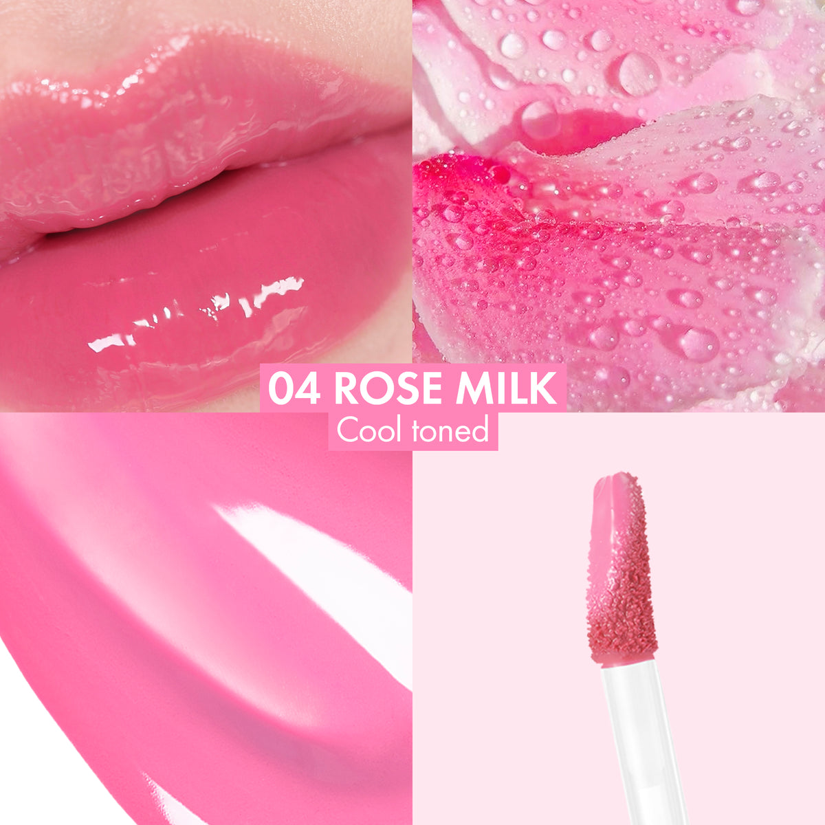 AMUSE - Lip Jelly Gloss + Tint - réf 04 Rose Milk