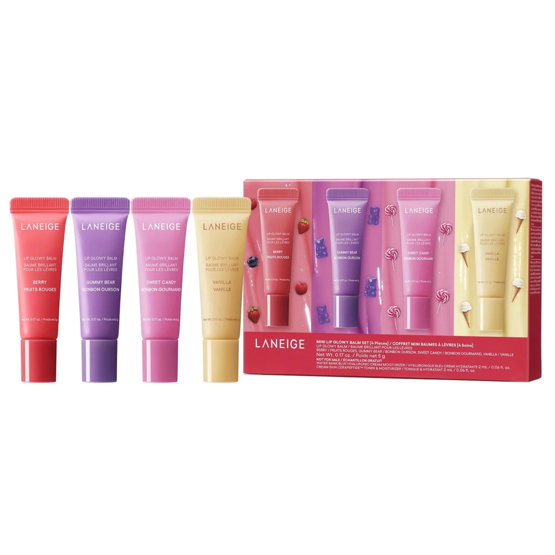 LANEIGE - Mini Lip Glowy Balm Set ( 4pcs mini )