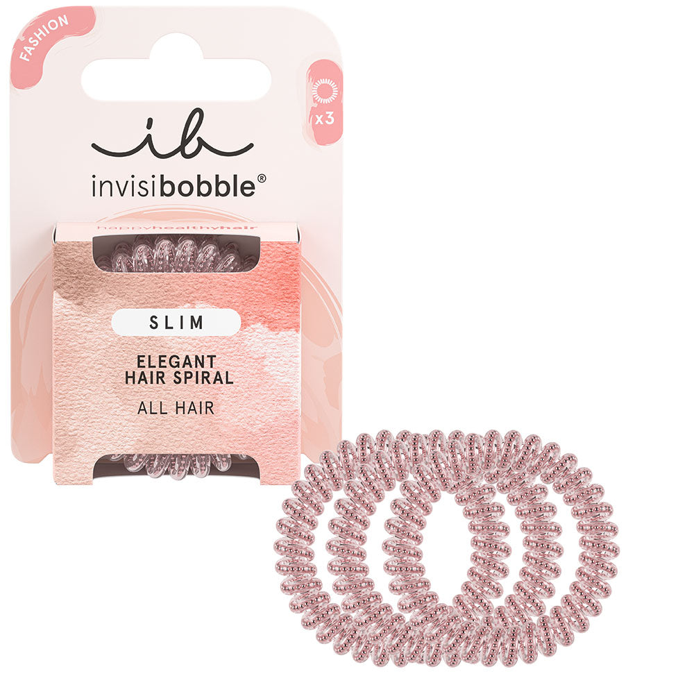 INVISIBOBBLE - Élastique à cheveux, Original Premium Pretzel - réf Slim Pink ( 3pcs)