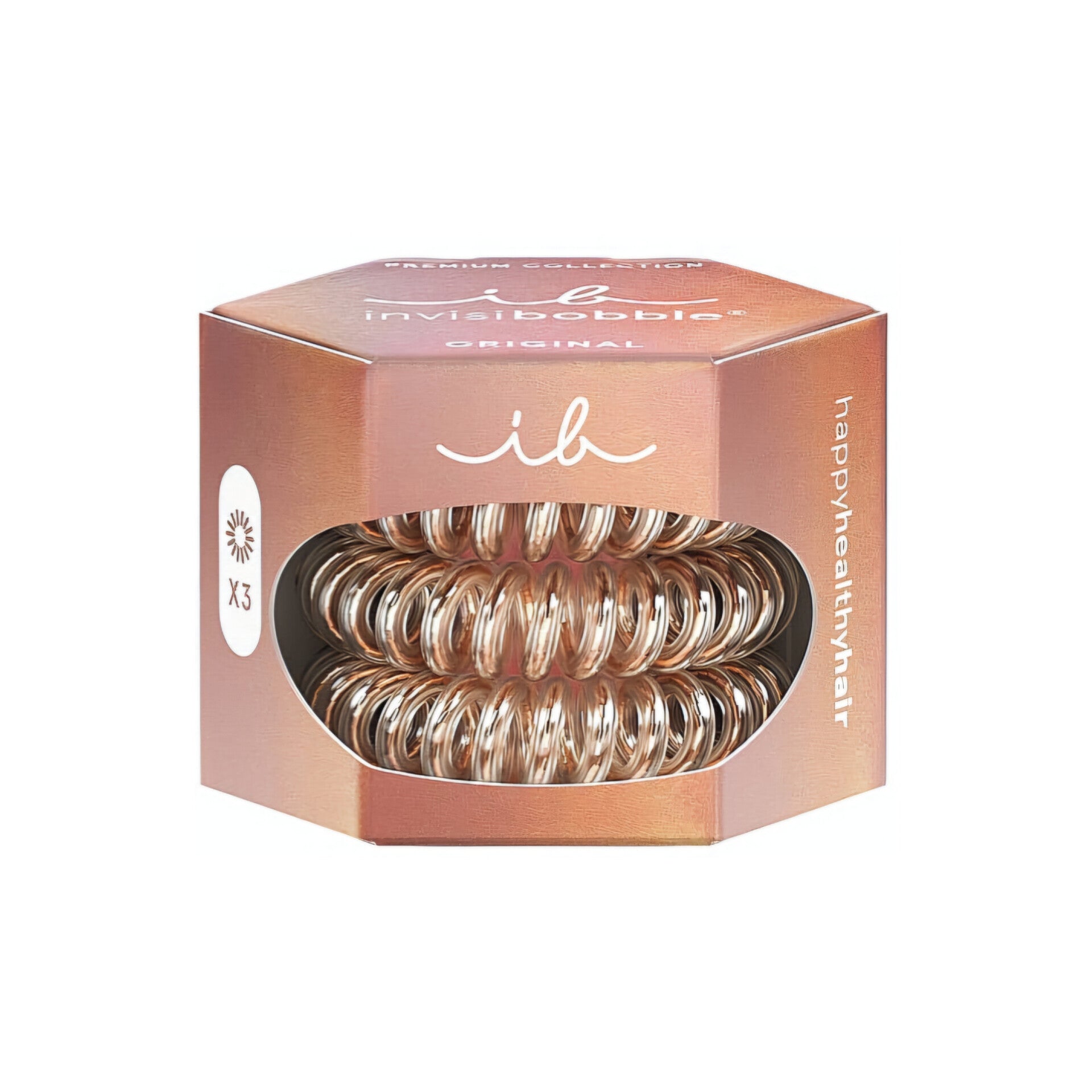 INVISIBOBBLE - Élastique à cheveux, Original Premium Pretzel - réf Bronze me pretty ( 3pcs)