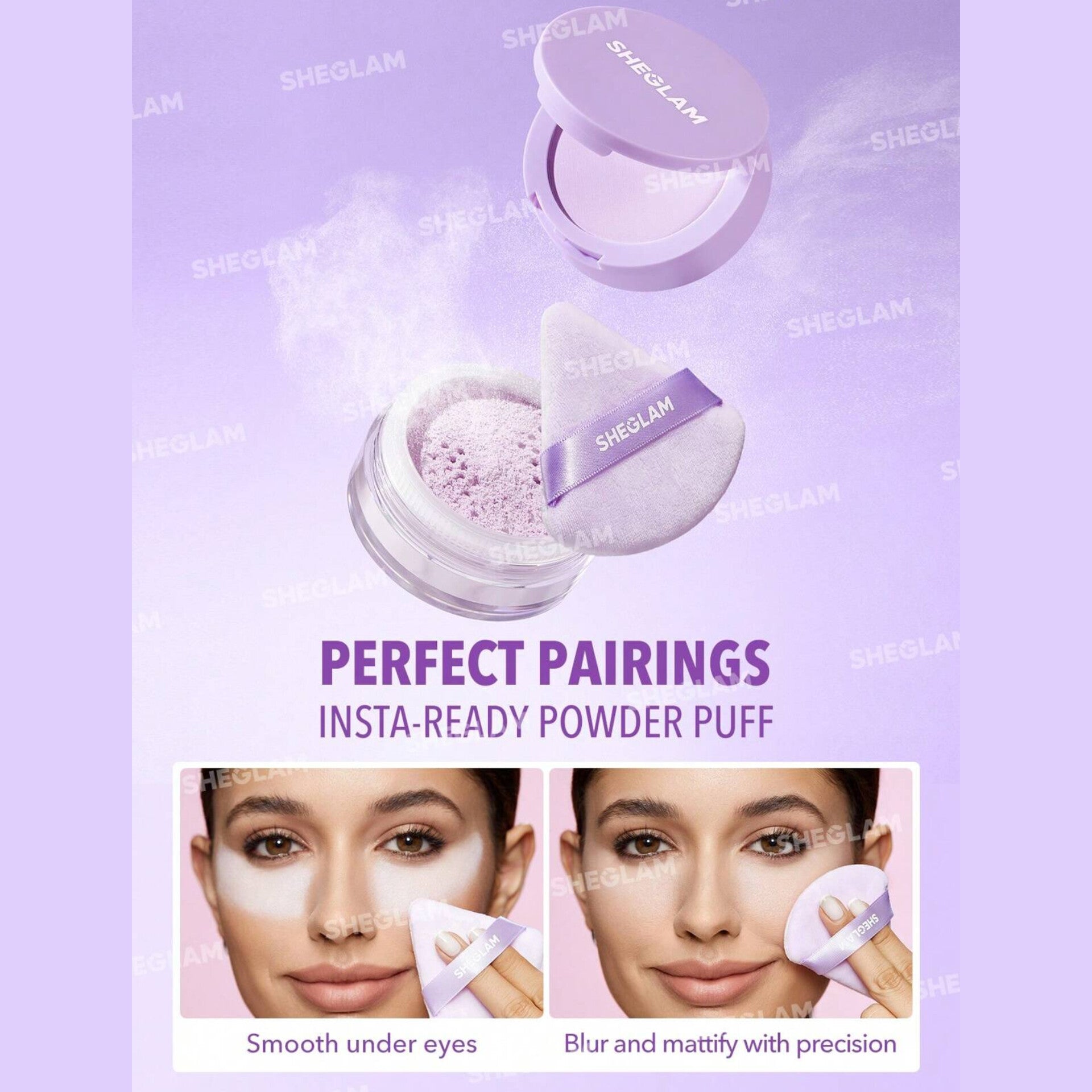 SHEGLAM - Insta Ready Face & Under Eye Setting Powder Duo - réf Taro