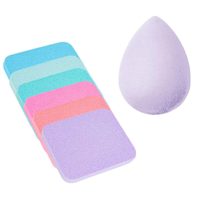 WOO OOW - 7 Eponges Makeup Multicolores + Blender