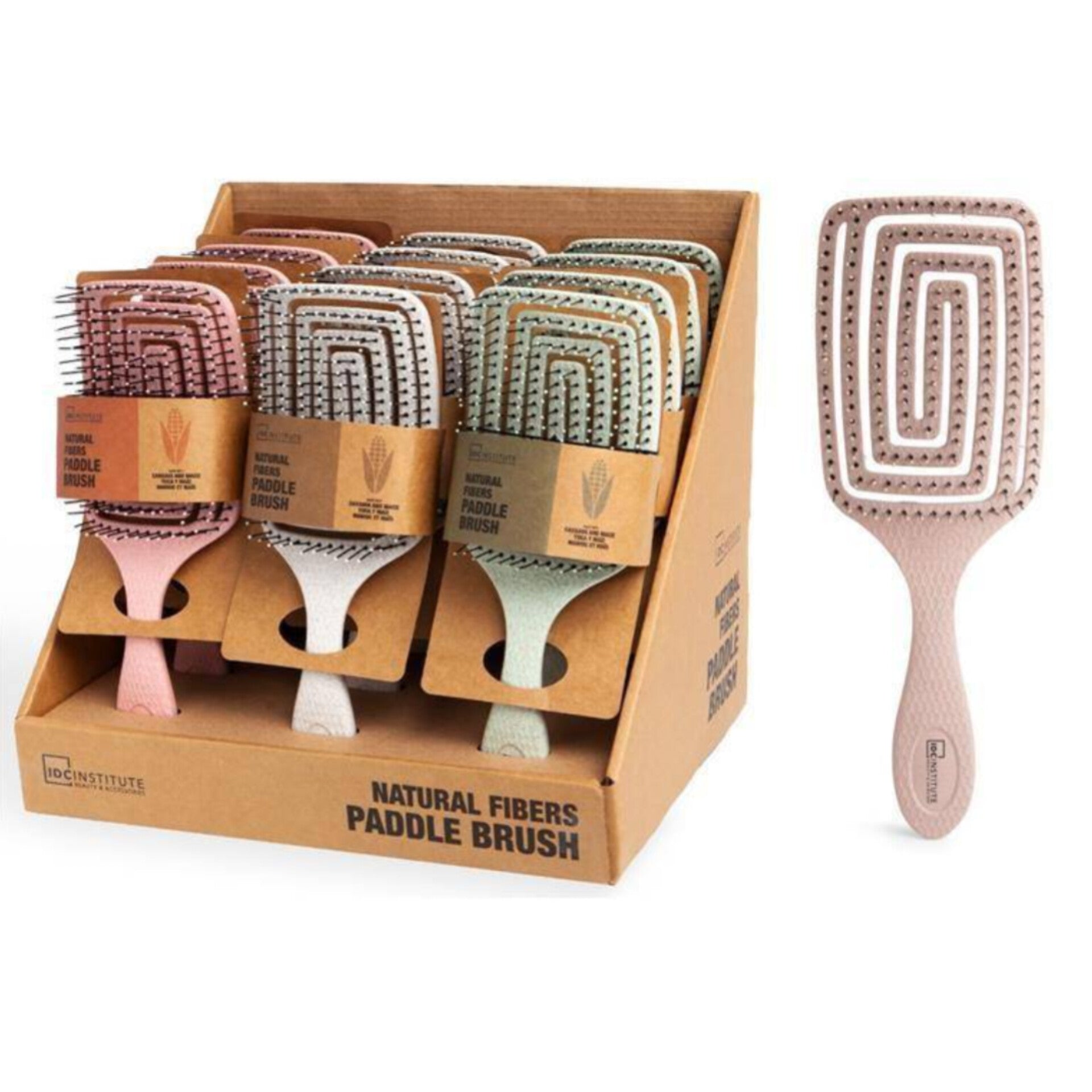 IDC INSTITUTE - Natural Fibers Paddle Brush ( Gris )