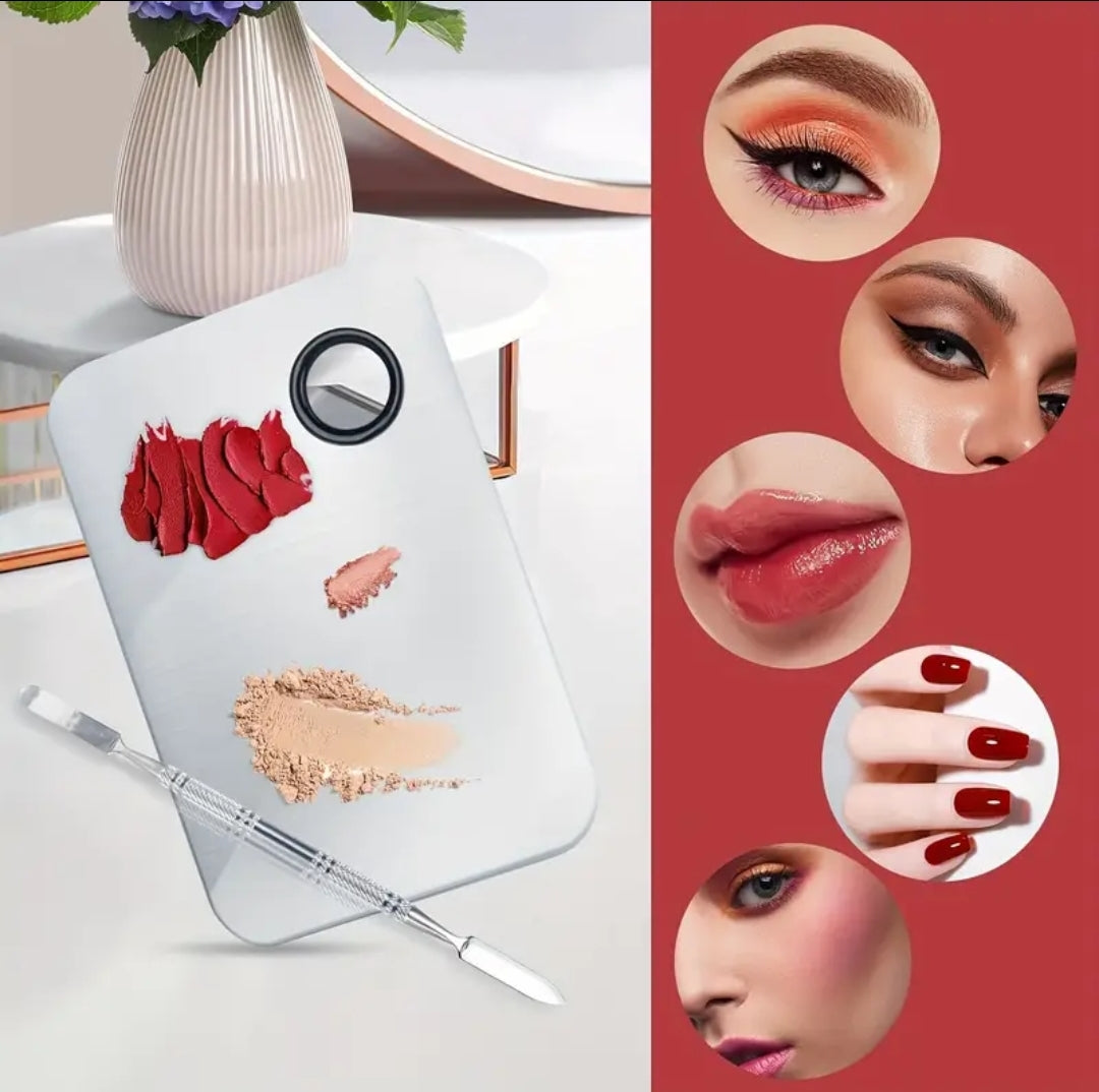 POPPIN - Palette de Mélange en Acier inoxydable + Spatule