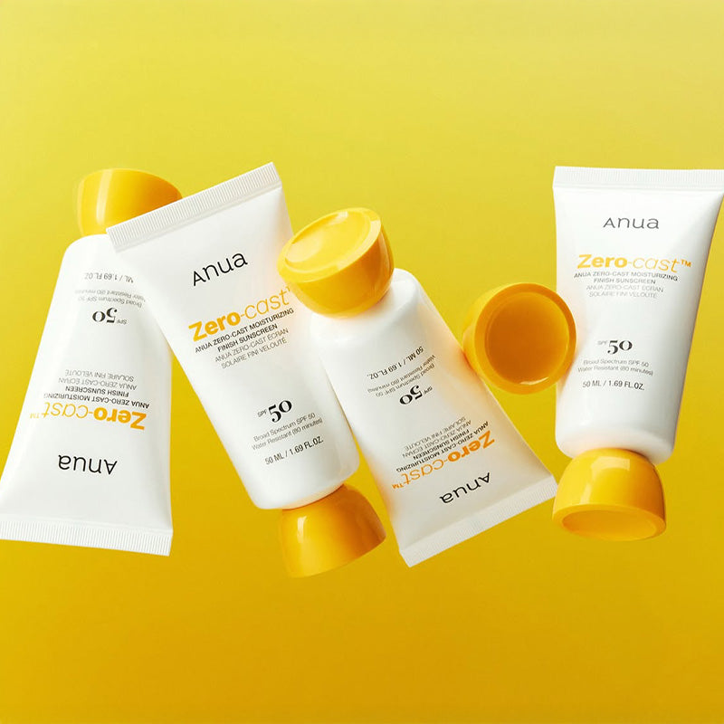 ANUA - Zero-Cast Moisturizing Finish Sunscreen - Crème solaire hydratante SPF50 - 50ml