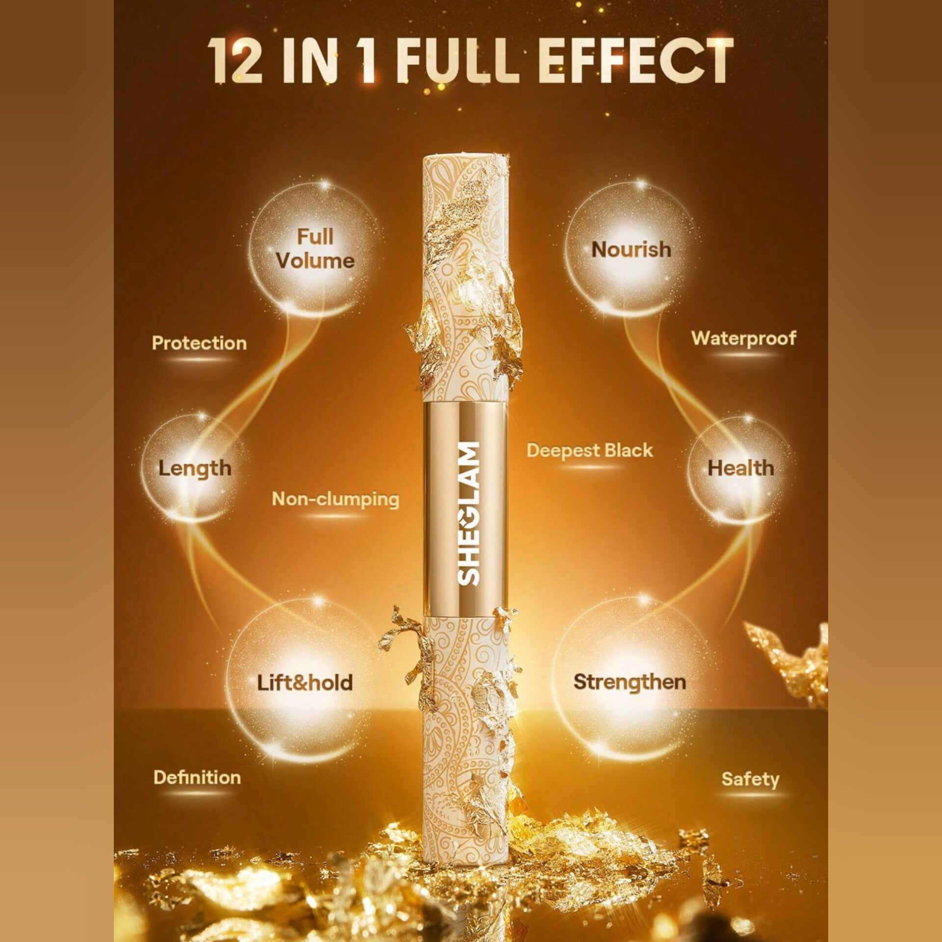 SHEGLAM - All In One 24K Multi Effect Waterproof Mascara Black