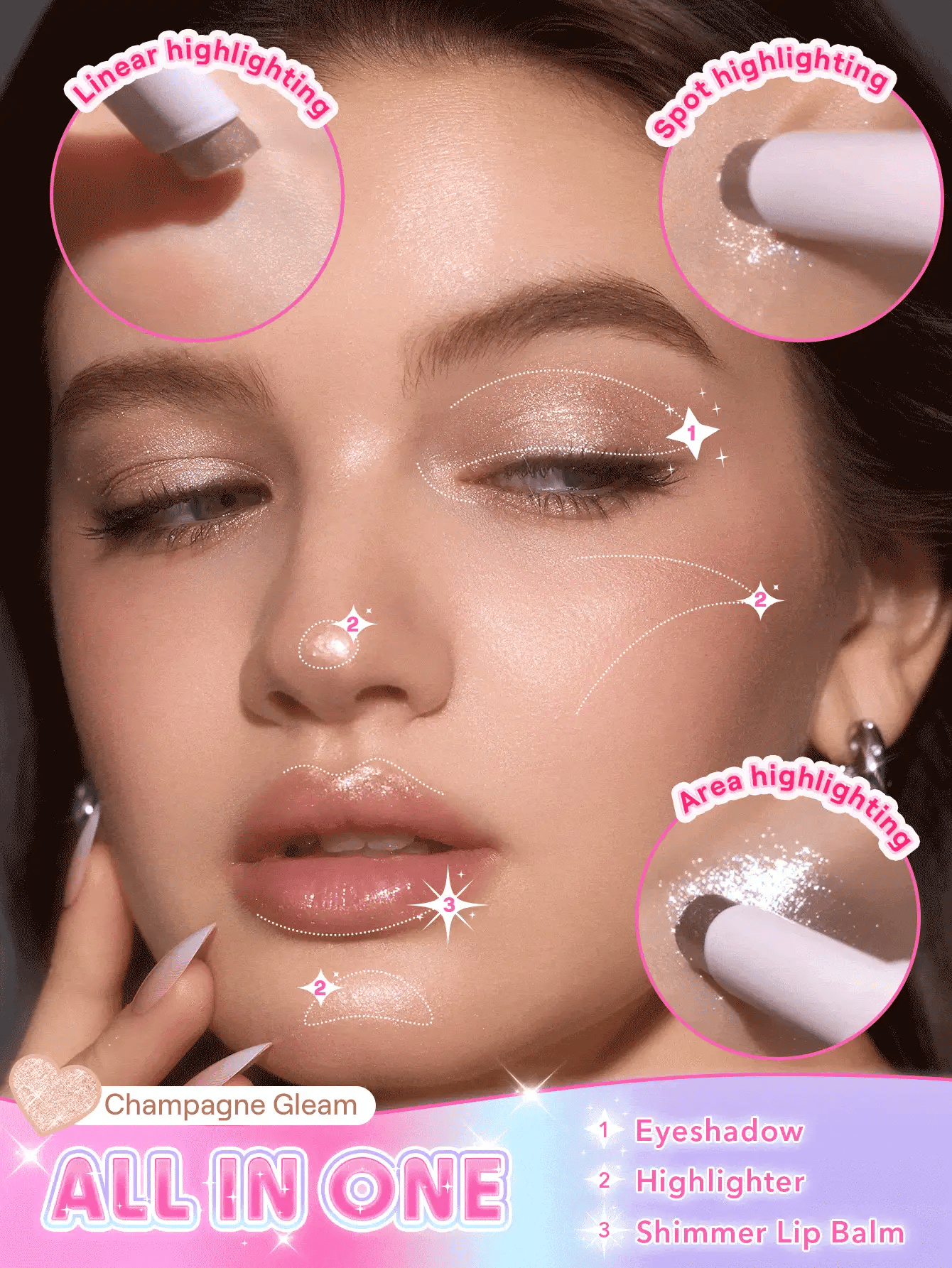 SHEGLAM - Crystal Jelly Glaze Stick - réf Bronze Dust
