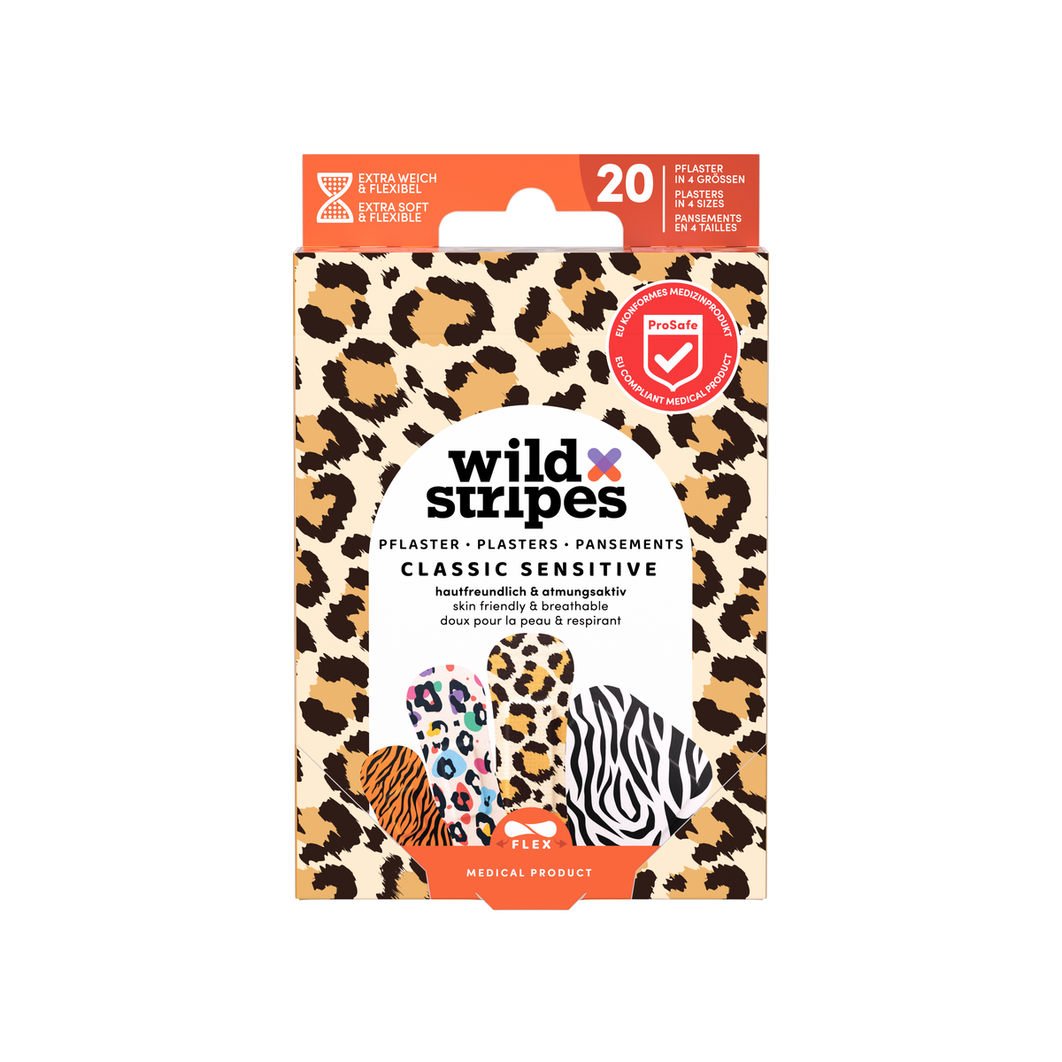WILD STRIPES - Plasters Classic Sensitive ( 20pcs )