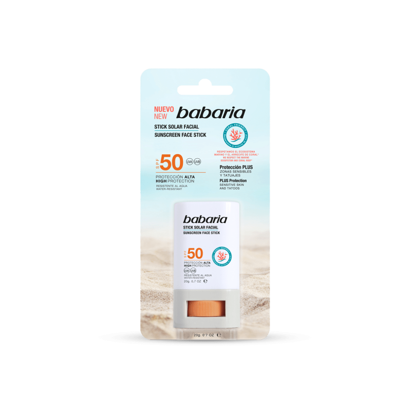BABARIA - Stick Solaire Pour Visage SPF50 - 20g