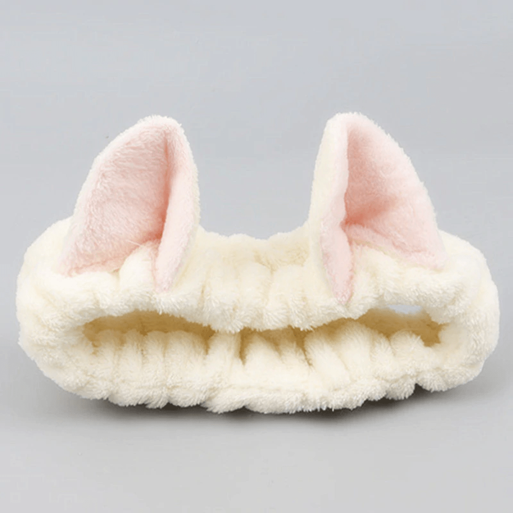 WOO OOW - Turban de bain Blanc Chat