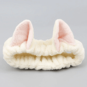 WOO OOW - Turban de bain Blanc Chat