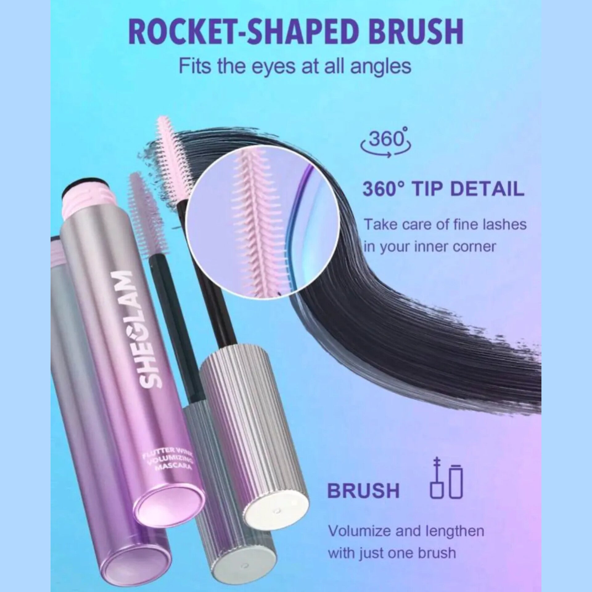 SHEGLAM - Flutter Wink Volumizing Mascara - réf Black