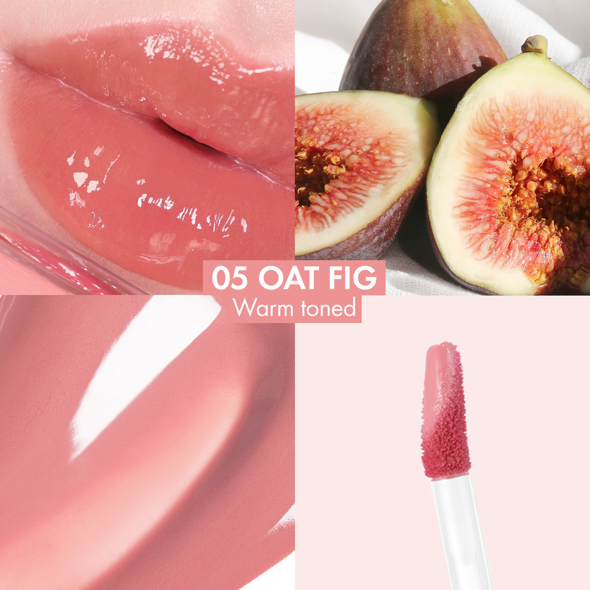 AMUSE - Lip Jelly Gloss + Tint - réf 05 OatFig
