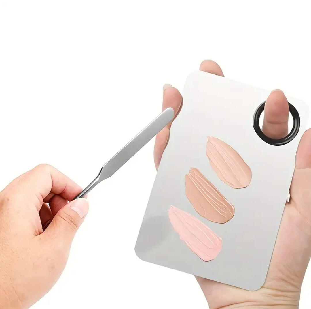 POPPIN - Palette de Mélange en Acier inoxydable + Spatule