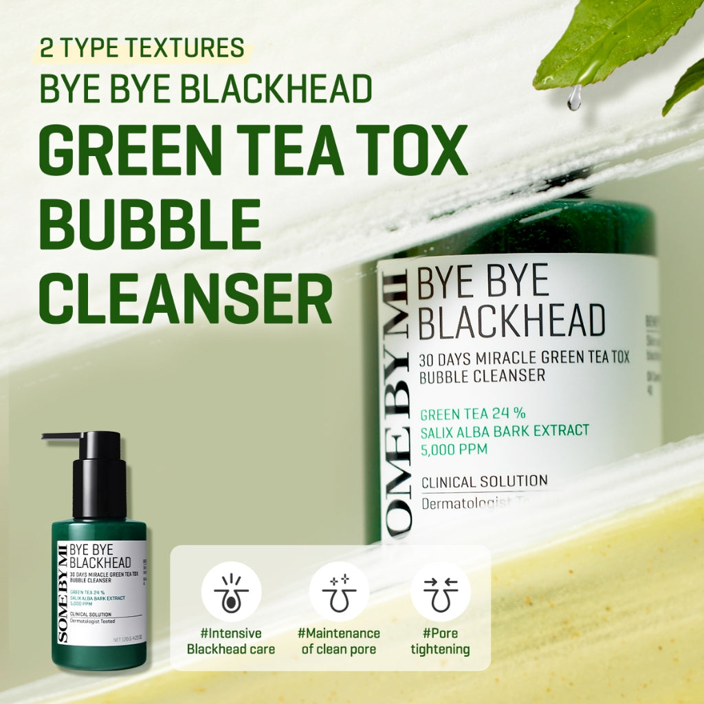 SOME BY MI - Bye Bye Blackhead 30 Days Miracle Green Tea Tox Mousse Exfoliante - 120g