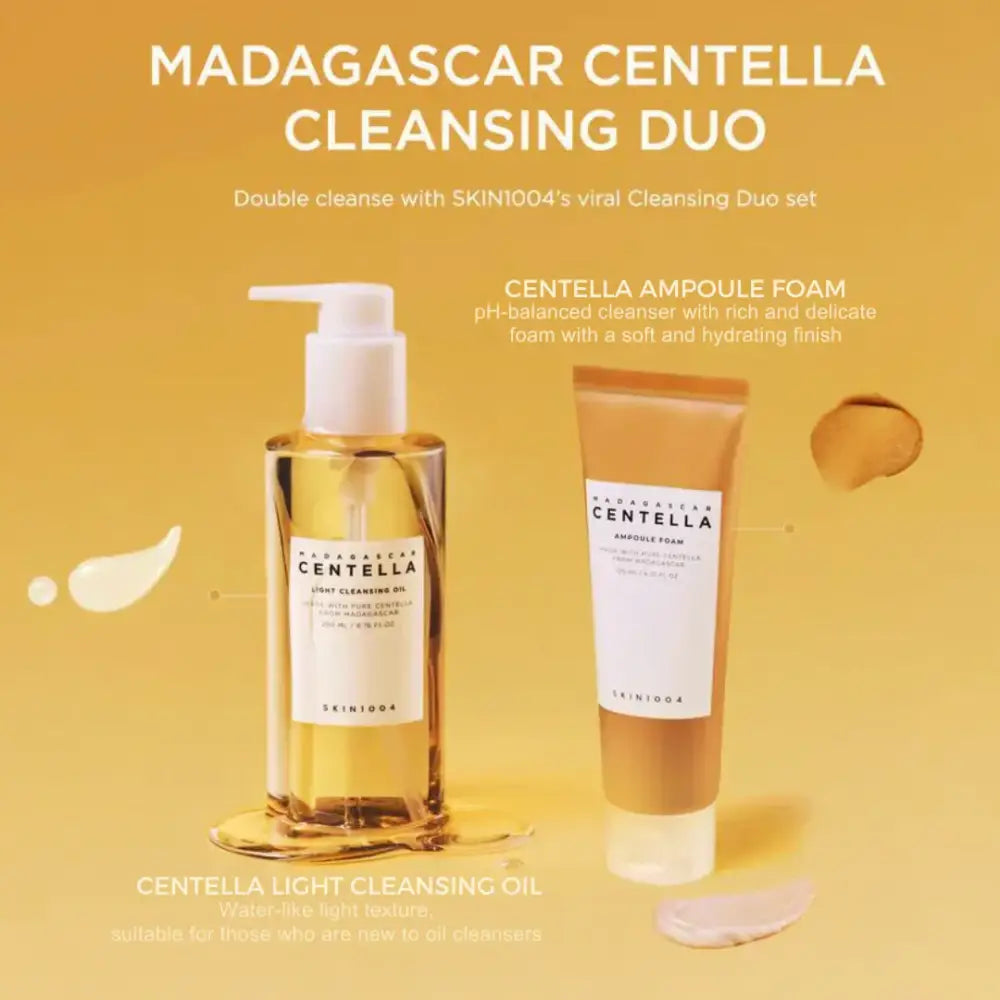 SKIN 1004 Madagascar Centella Double Cleansing Pack Cleansing Oil + Ampoule Foam (2pcs Full Size)