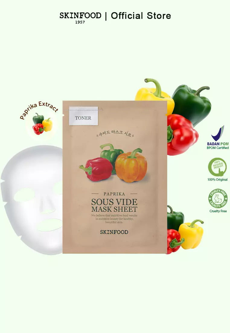 SKINFOOD - Sous Vide Mask Sheet - réf Paprika