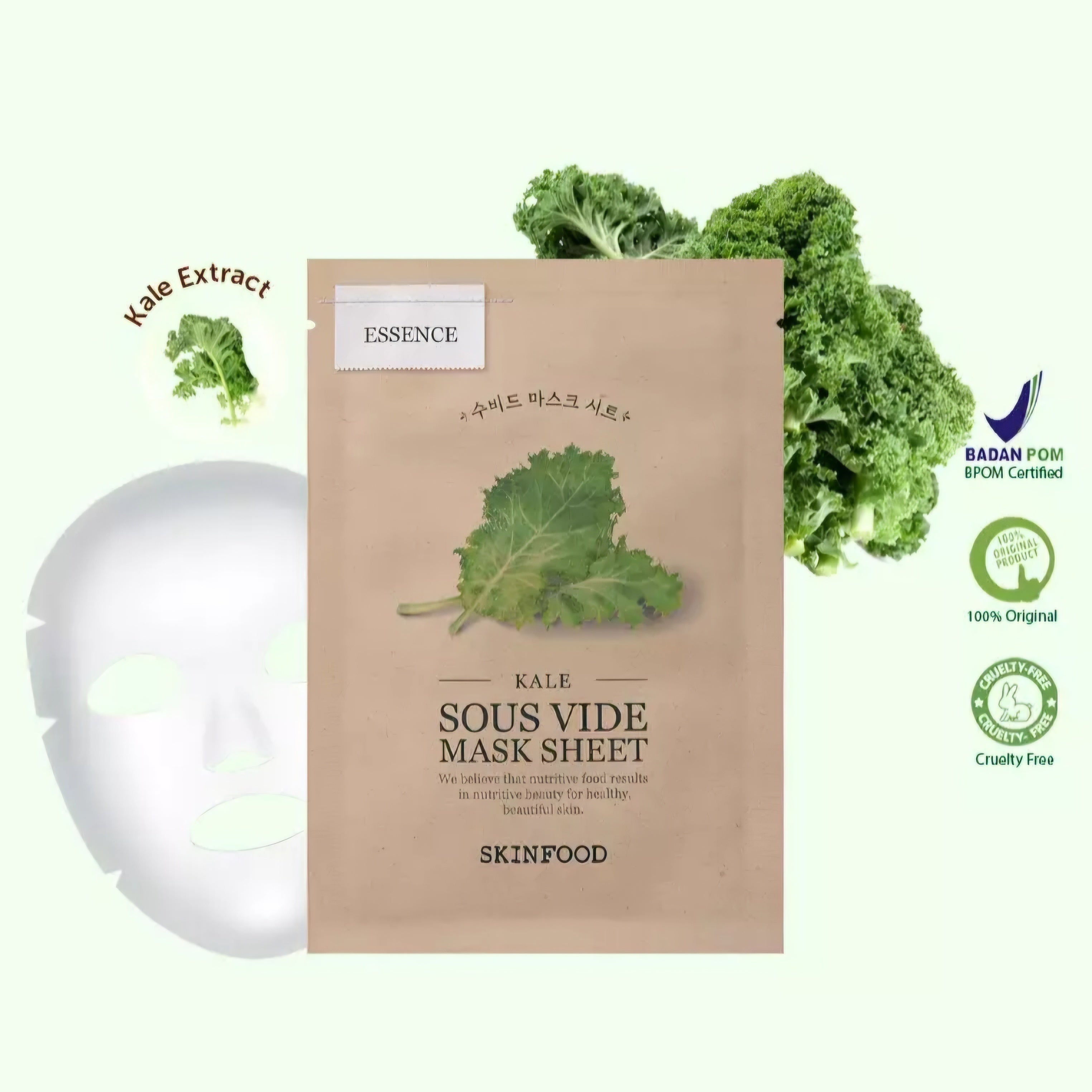 SKINFOOD - Sous Vide Mask Sheet - réf Kale