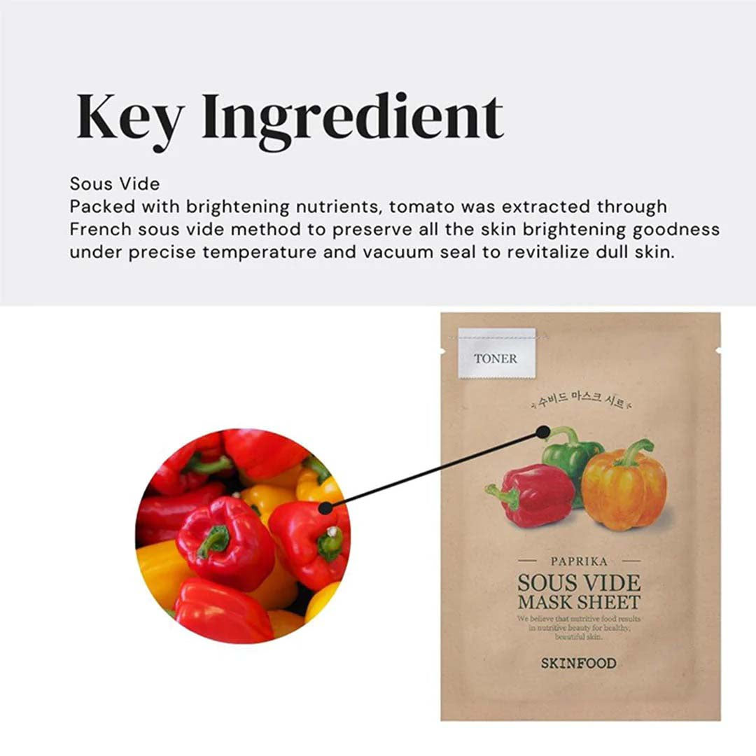 SKINFOOD - Sous Vide Mask Sheet - réf Paprika