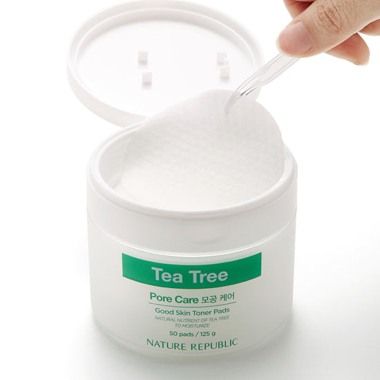 NATURE REPUBLIC - Good Skin Tea Tree Ampoule Toner Pad Pore Care - 50 pads