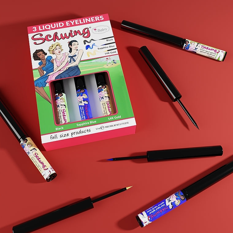thebalm cosmetics - Trio 3 liquid Eyeliner Schwing
