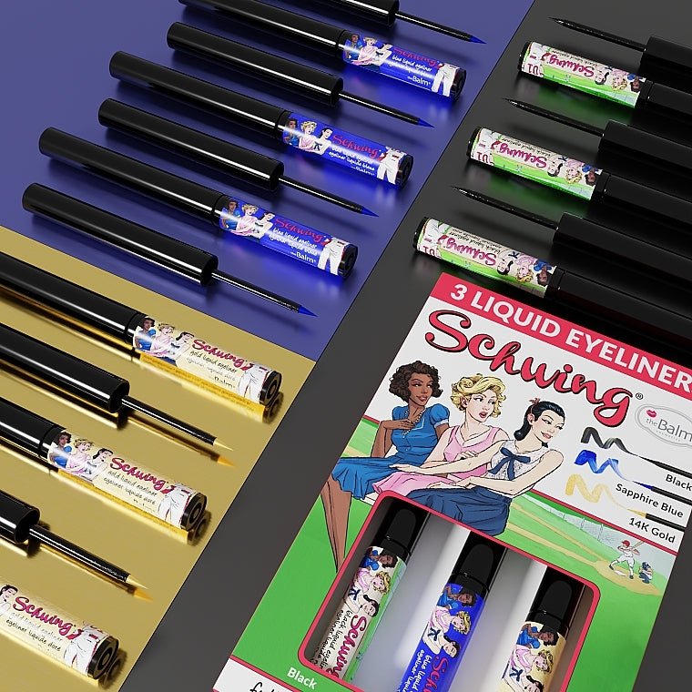 thebalm cosmetics - Trio 3 liquid Eyeliner Schwing